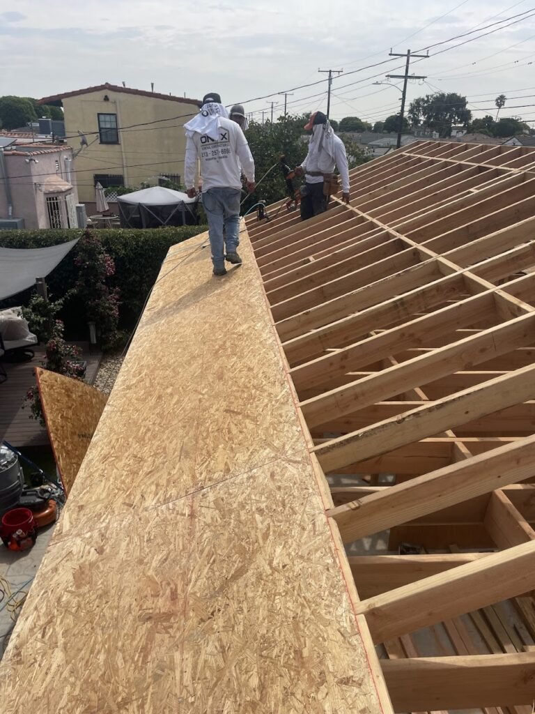 New roof for new construction adu accessory building guest house in los angels