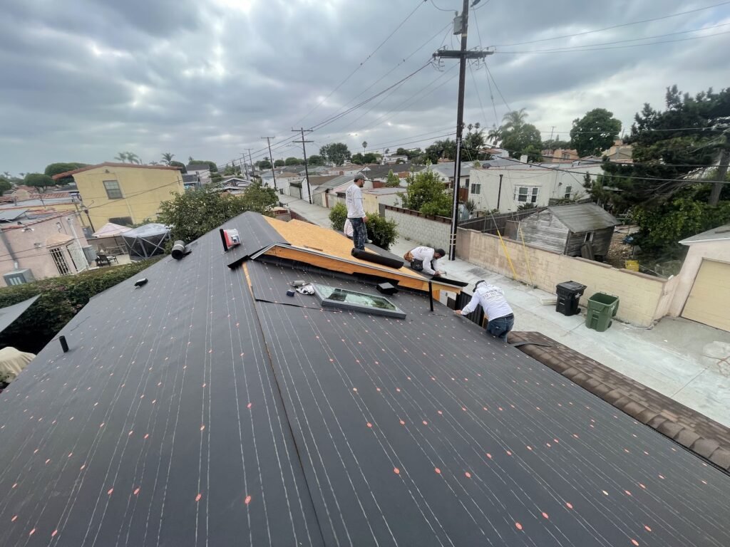 New roof for new construction adu accessory building guest house